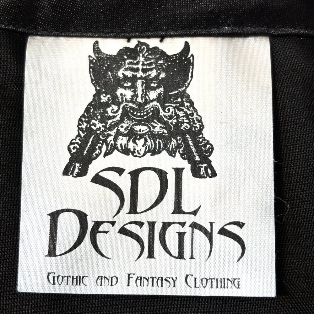 SDL Renaissance Medieval Black Velvet Vest EUC Large - Picture 13 of 15